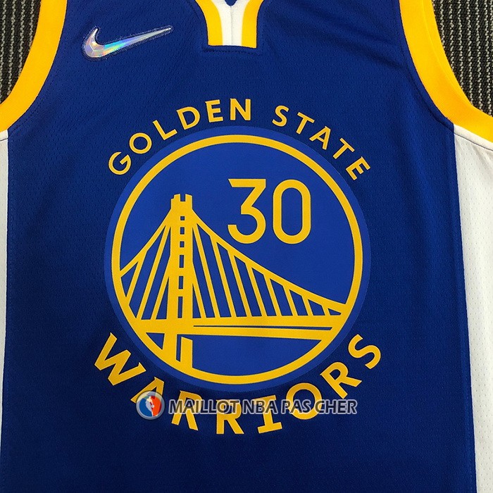 Maillot Golden State Warriors Stephen Curry 2974th 3 Points Bleu